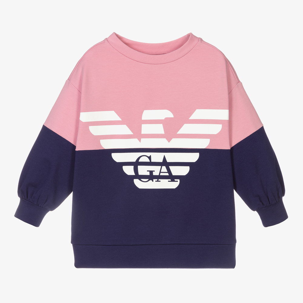Emporio Armani - Pink & Purple Logo Sweatshirt | Childrensalon