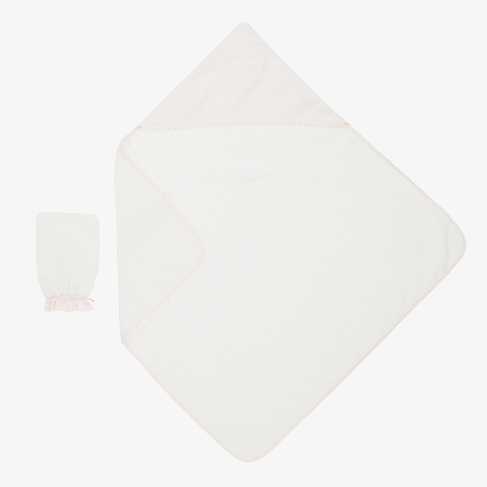Emporio Armani - Розовый подарочный комплект полотенца и варежек | Childrensalon