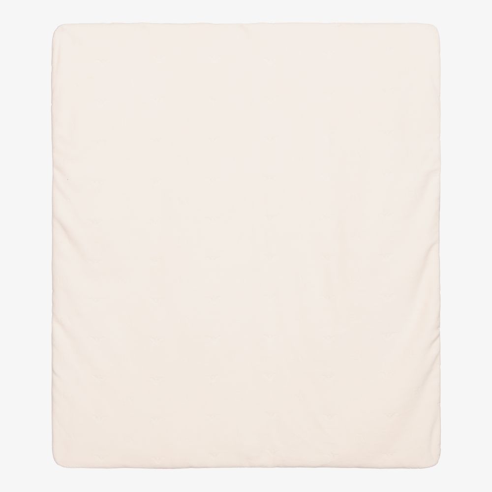 Emporio Armani-Pink Velour Blanket (76cm) | Childrensalon Outlet