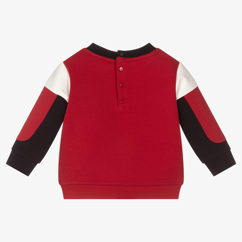إمبوريو أرماني-سويتشيرت أطفال ولادي ميلانو جيرسي لون أحمر وكحلي | Childrensalon Outlet
