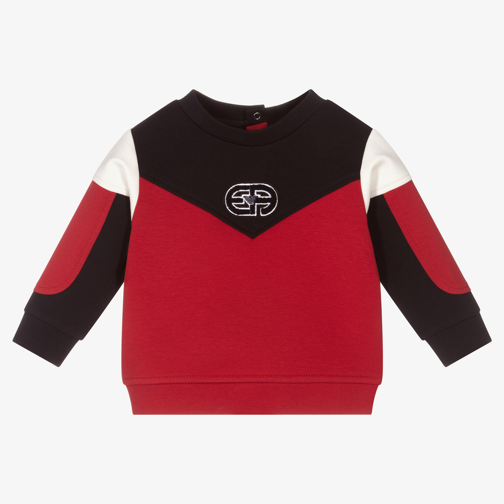 Emporio Armani - Red & Blue Logo Sweatshirt  | Childrensalon