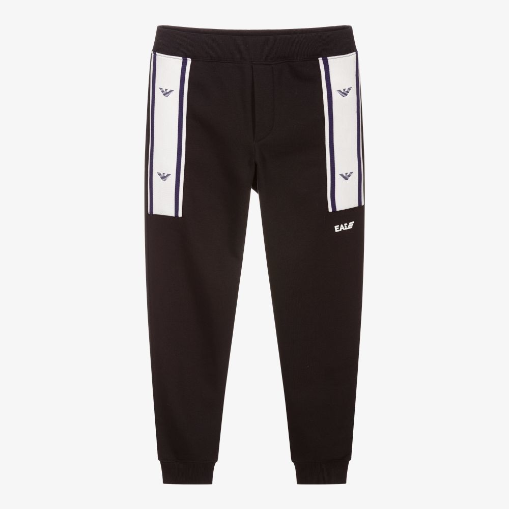 Emporio Armani - Schwarze Teen Jogginghose aus Baumwolle | Childrensalon