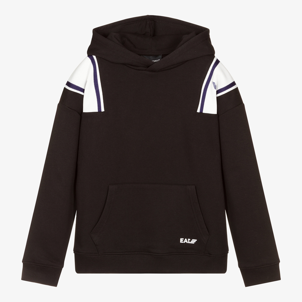 Emporio Armani - Teen Black Hooded Sweatshirt | Childrensalon