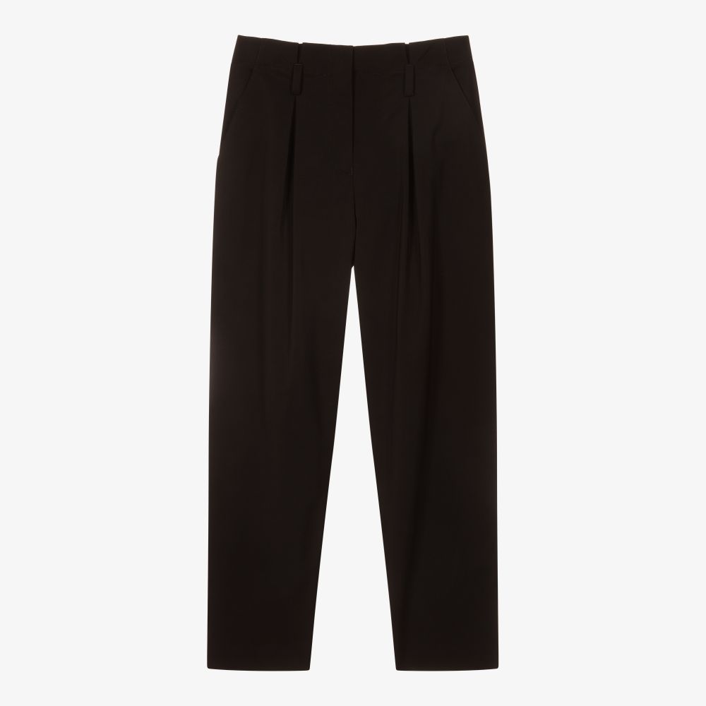 Emporio Armani-Teen Black Viscose Trousers | Childrensalon Outlet