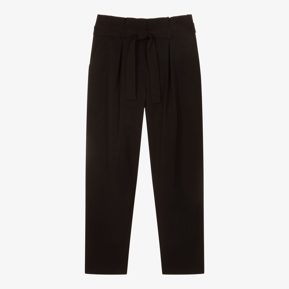 Emporio Armani - Pantalon noir en viscose Ado | Childrensalon