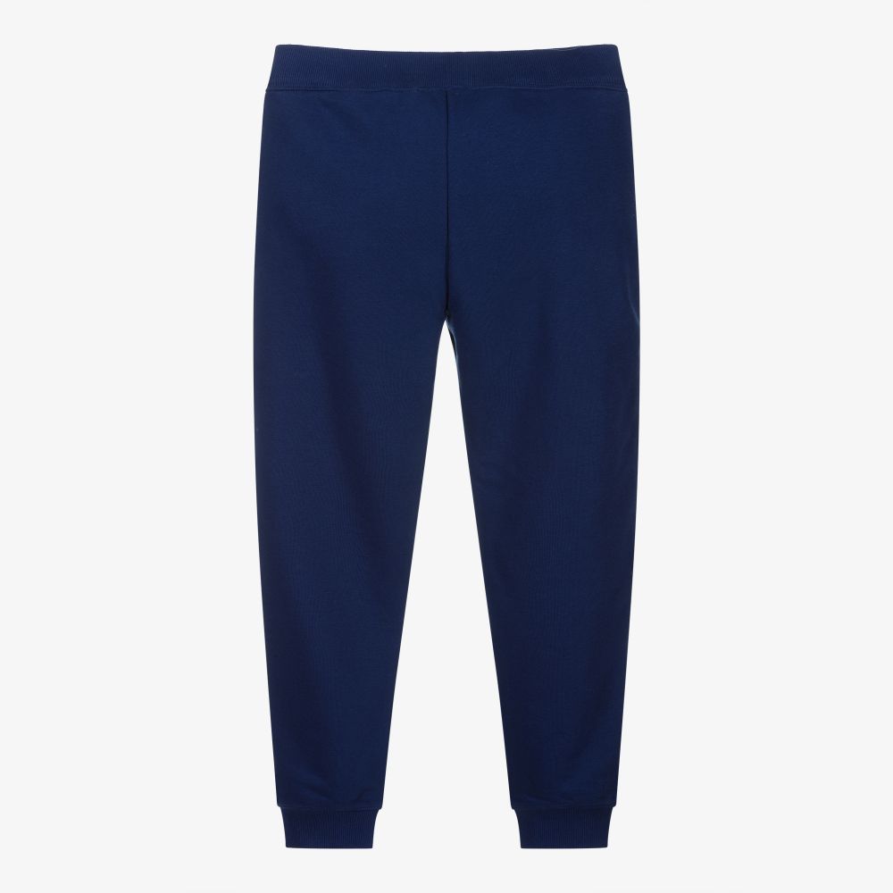 Emporio Armani-Teen Blue Cotton Joggers | Childrensalon Outlet