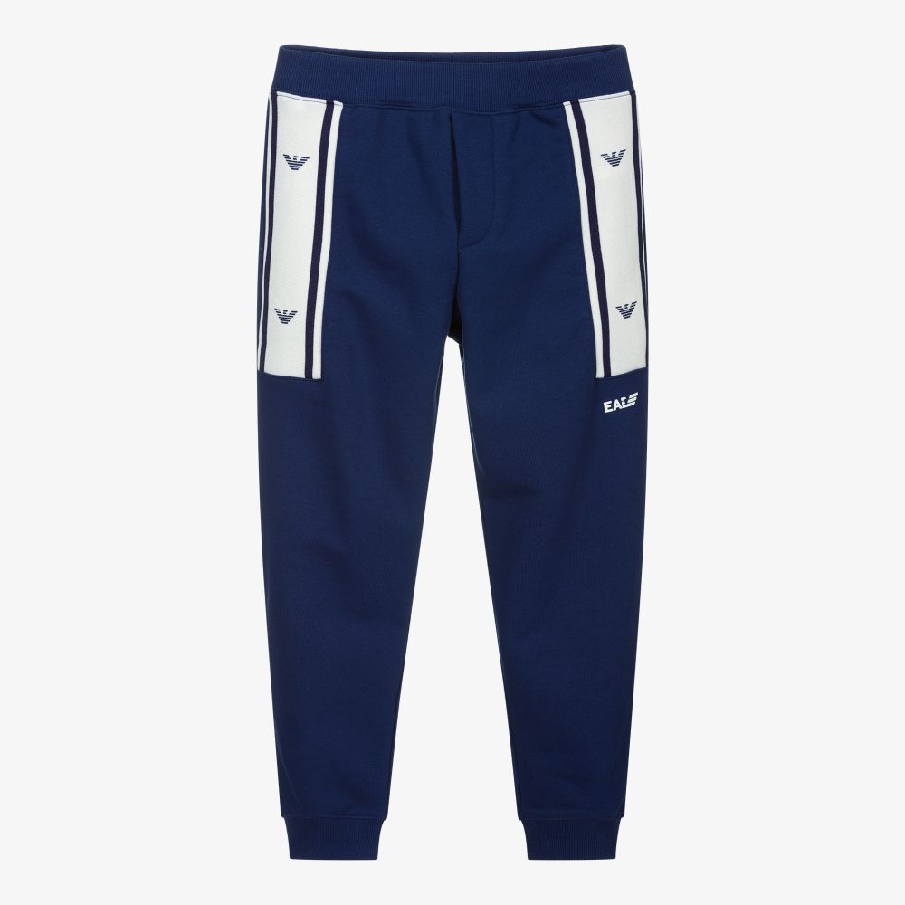 Emporio Armani - Jogging bleu en coton Ado | Childrensalon