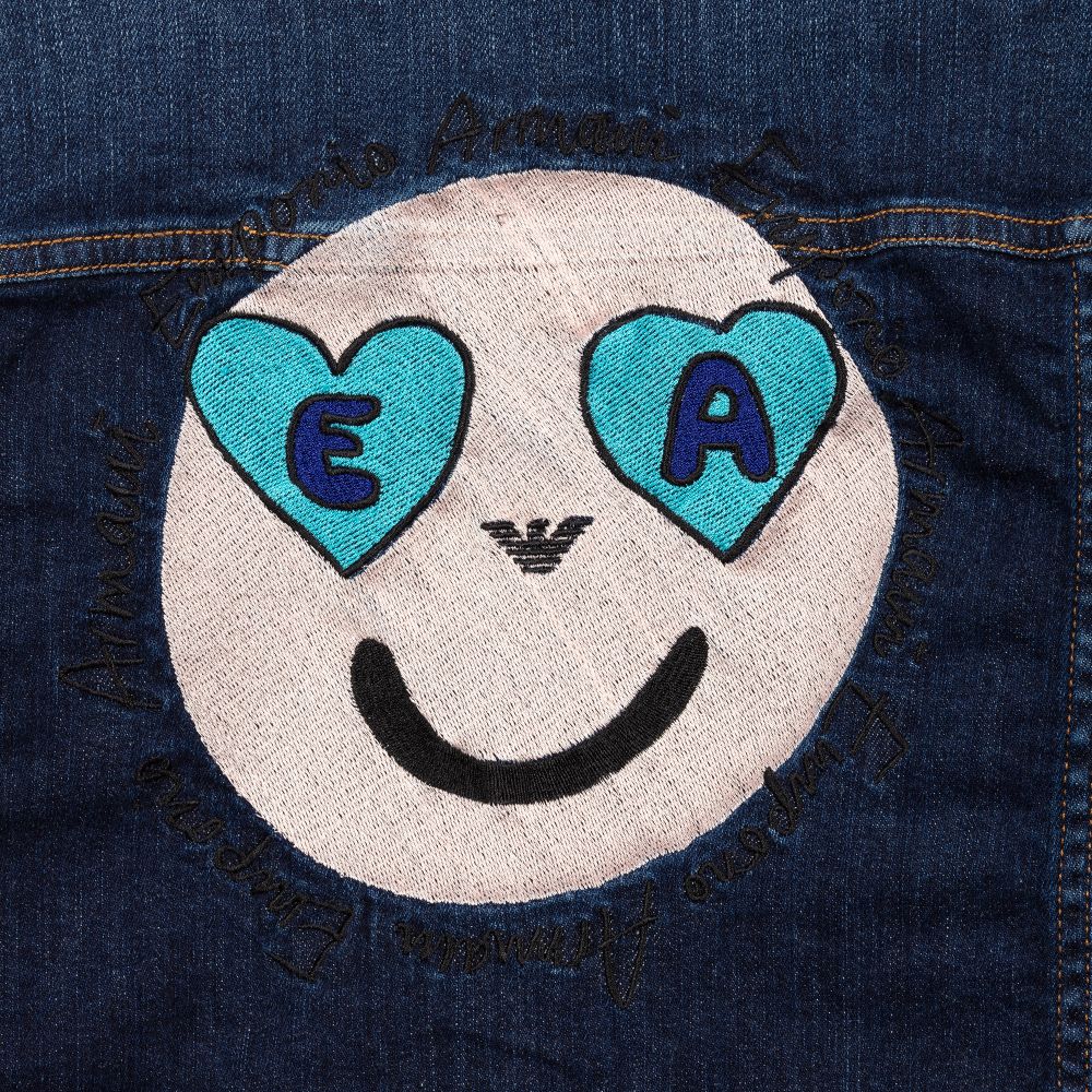 Emporio Armani-Teen Blue Denim Jacket | Childrensalon Outlet