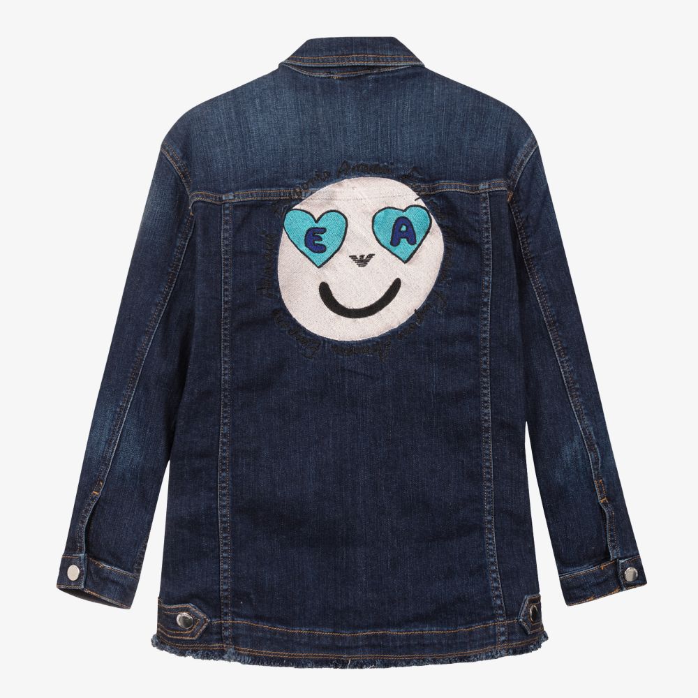 Emporio Armani-Teen Blue Denim Jacket | Childrensalon Outlet