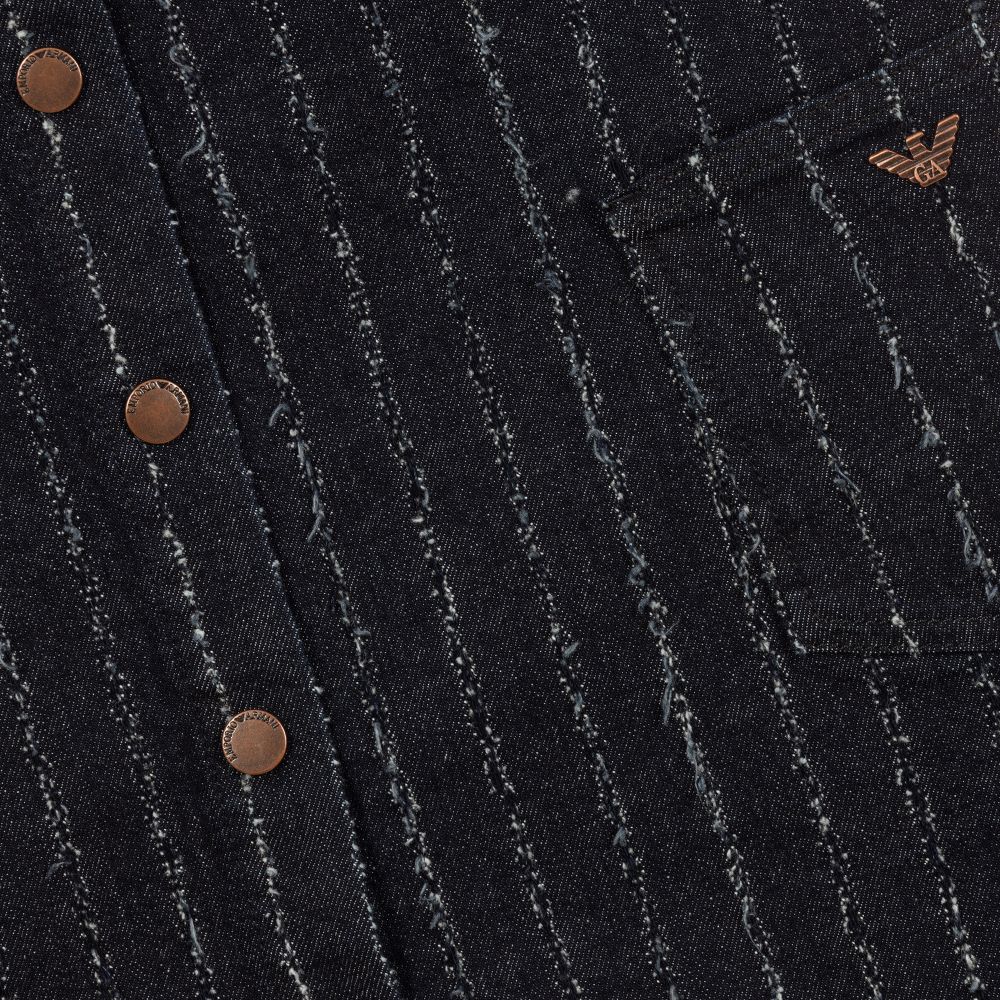 Emporio Armani-Синий джинсовый сарафан для подростков | Childrensalon Outlet