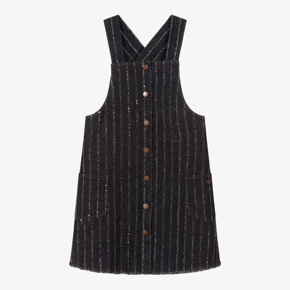 Emporio Armani - Teen Blue Denim Pinafore Dress | Childrensalon