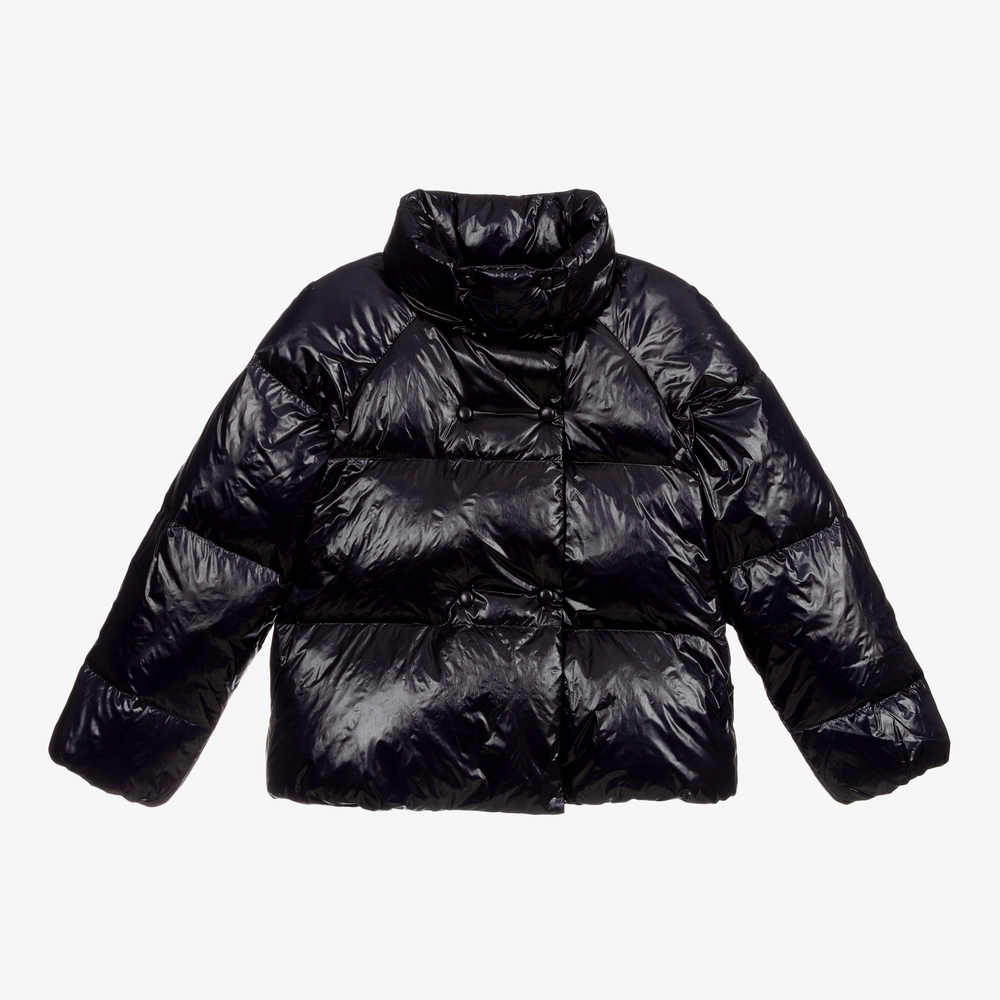 Emporio Armani-Teen Blue Down Filled Jacket | Childrensalon Outlet