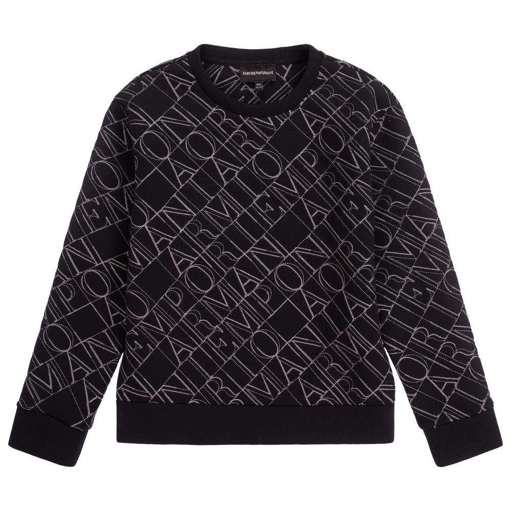 Emporio Armani - Teen Blue Logo Sweatshirt | Childrensalon