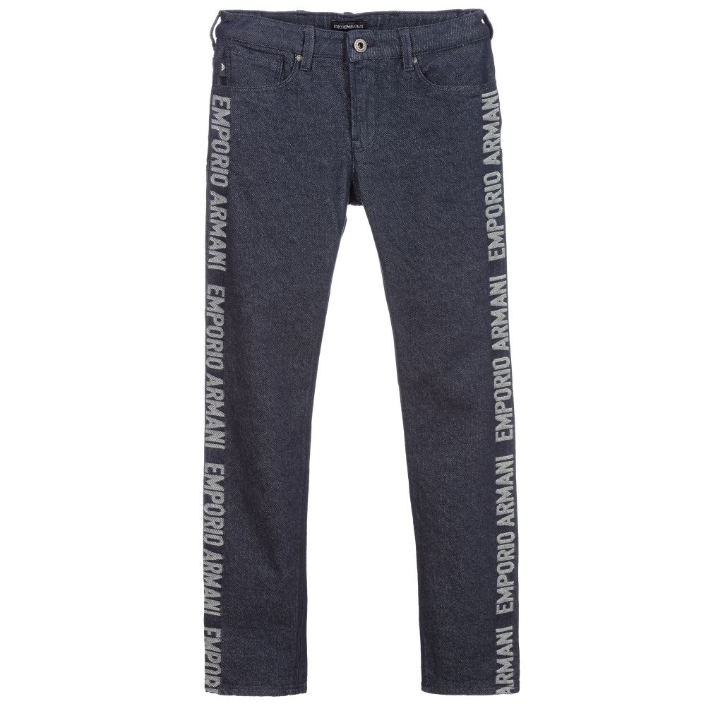 Emporio Armani Teen Blue Regular Fit Jeans Childrensalon Outlet