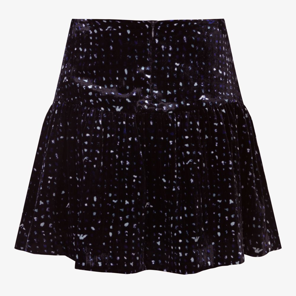 Emporio Armani-Teen Blue Velvet Skirt | Childrensalon Outlet