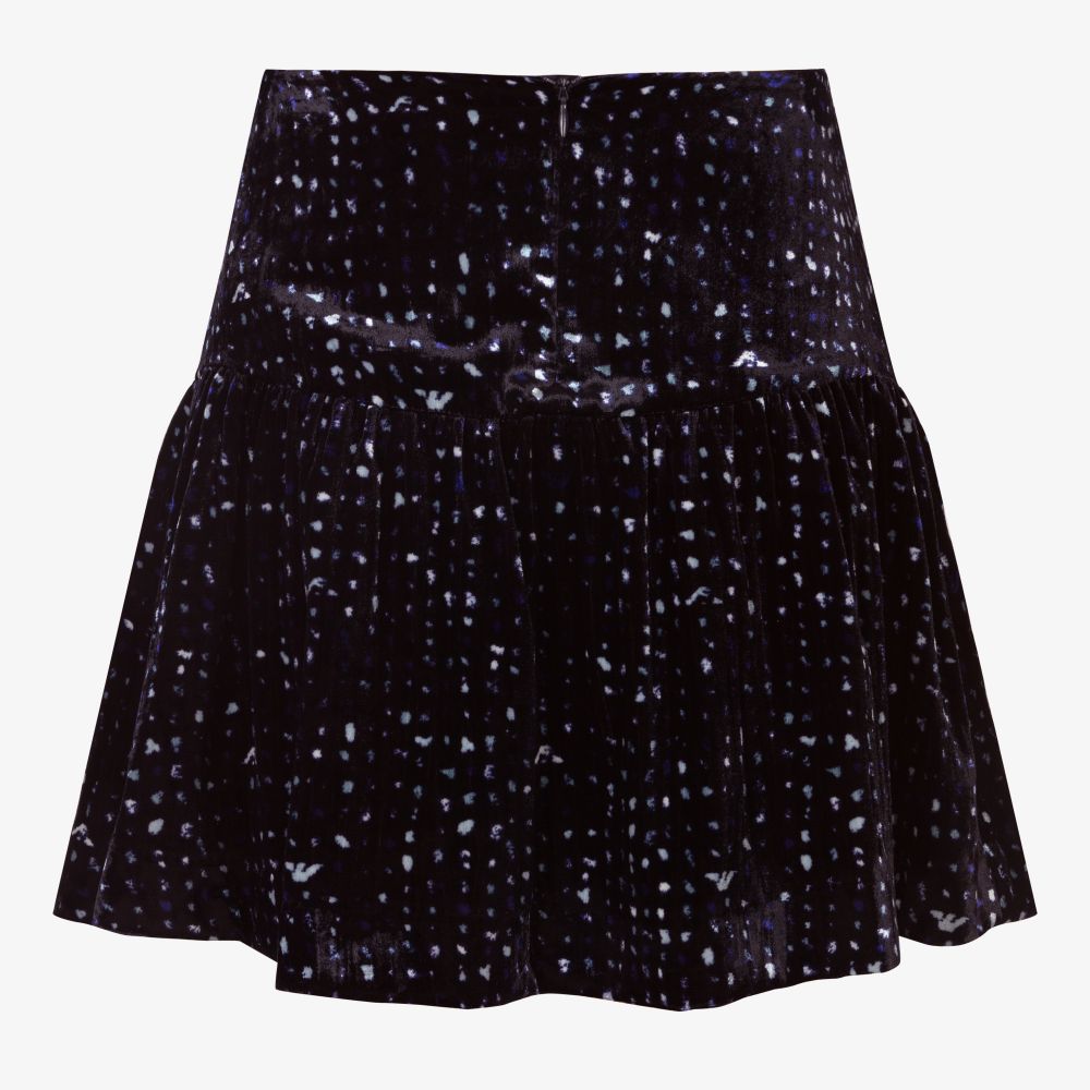 Emporio Armani - Teen Blue Velvet Skirt | Childrensalon