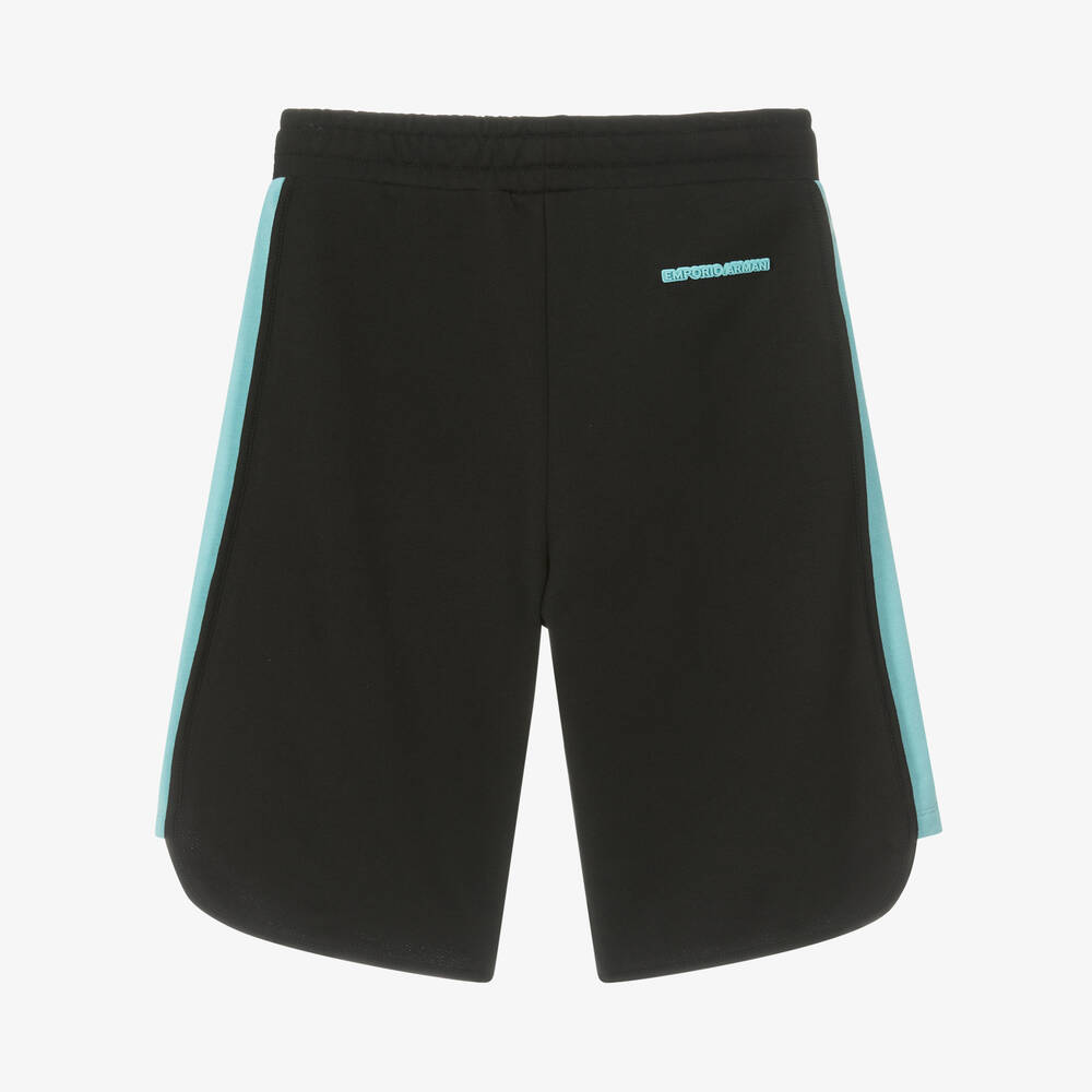 Emporio Armani-Черно-синие хлопковые шорты | Childrensalon Outlet