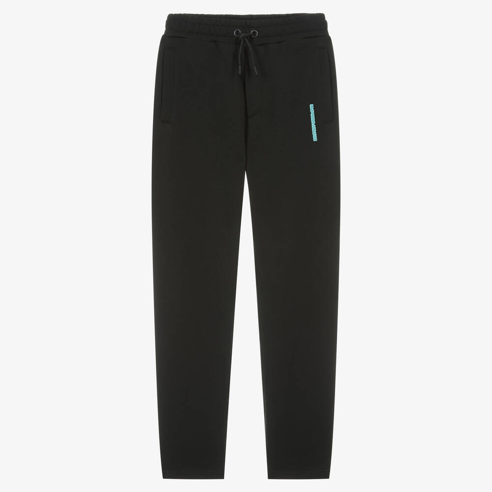 Emporio Armani - Pantalon de jogging noir en coton | Childrensalon