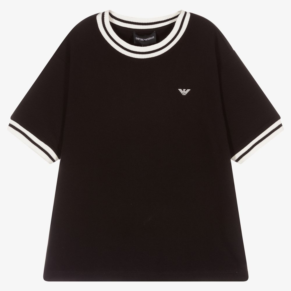 Emporio Armani - T-shirt noir Ado garçon | Childrensalon