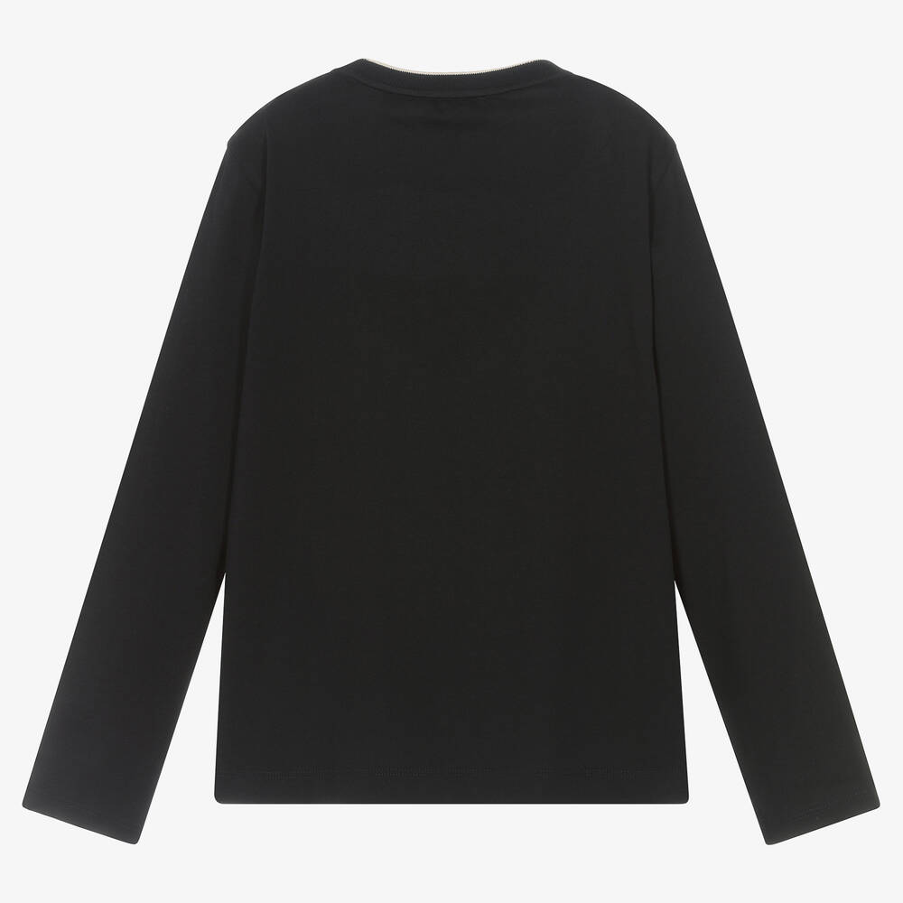 Emporio Armani-Teen Boys Blue Cotton Eagle Top | Childrensalon Outlet