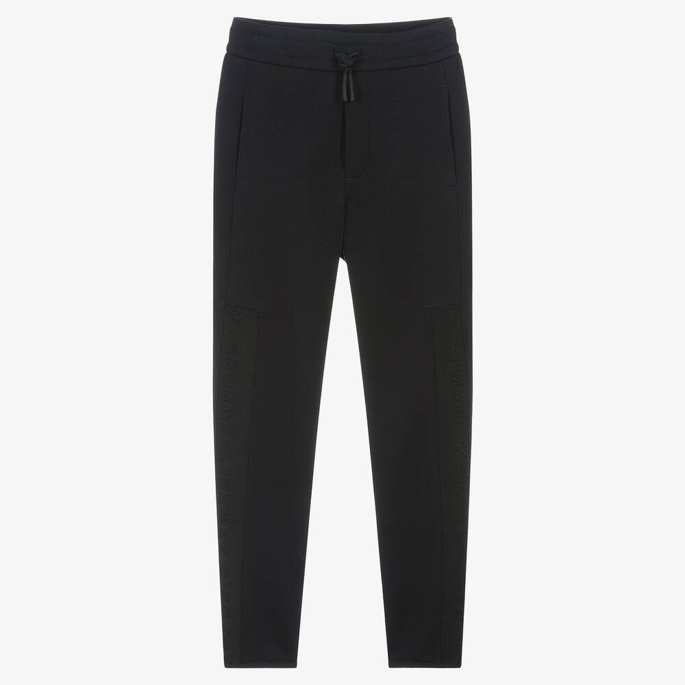 Emporio Armani - Teen Boys Blue Cotton Joggers | Childrensalon