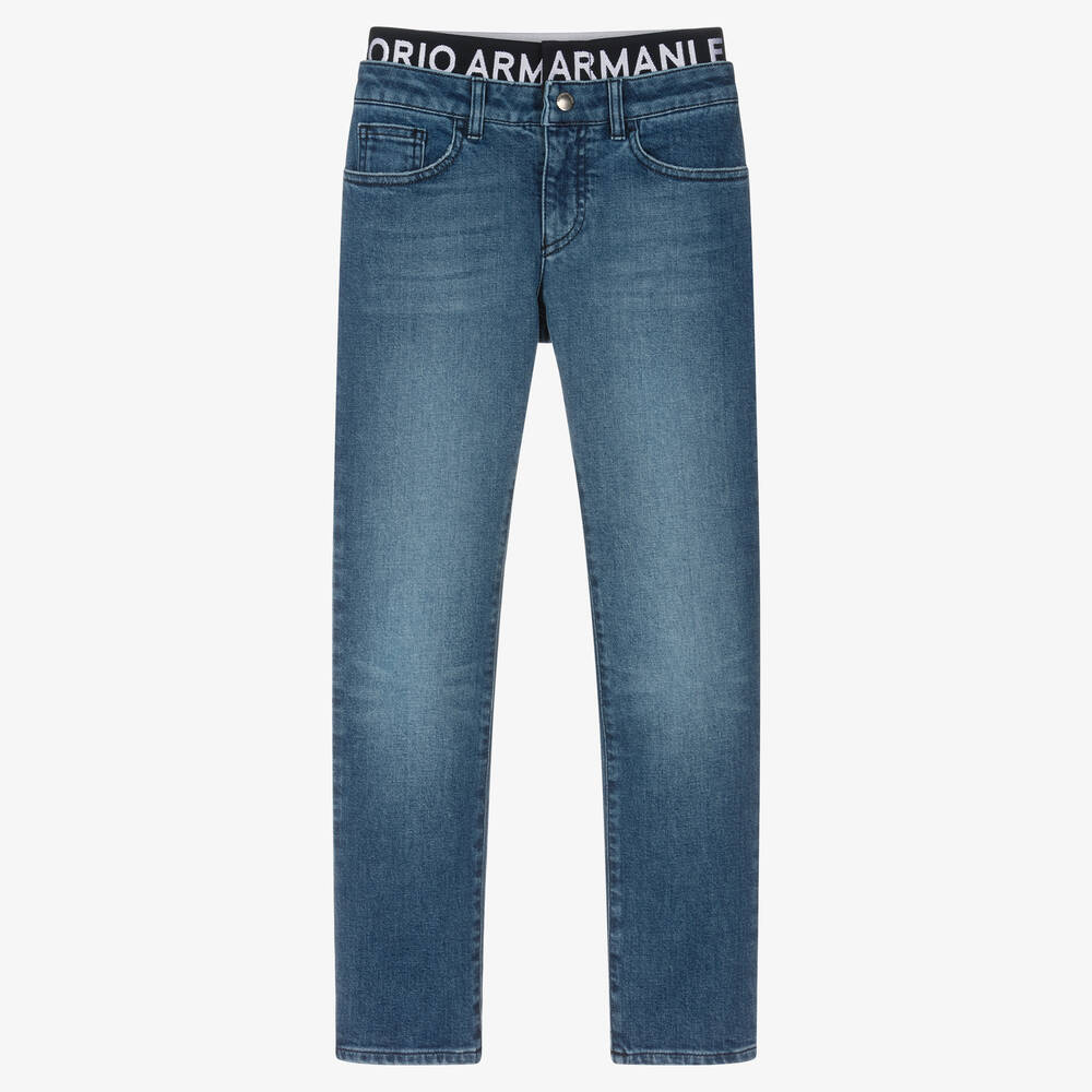 Emporio Armani - Teen Boys Blue Denim Jeans | Childrensalon
