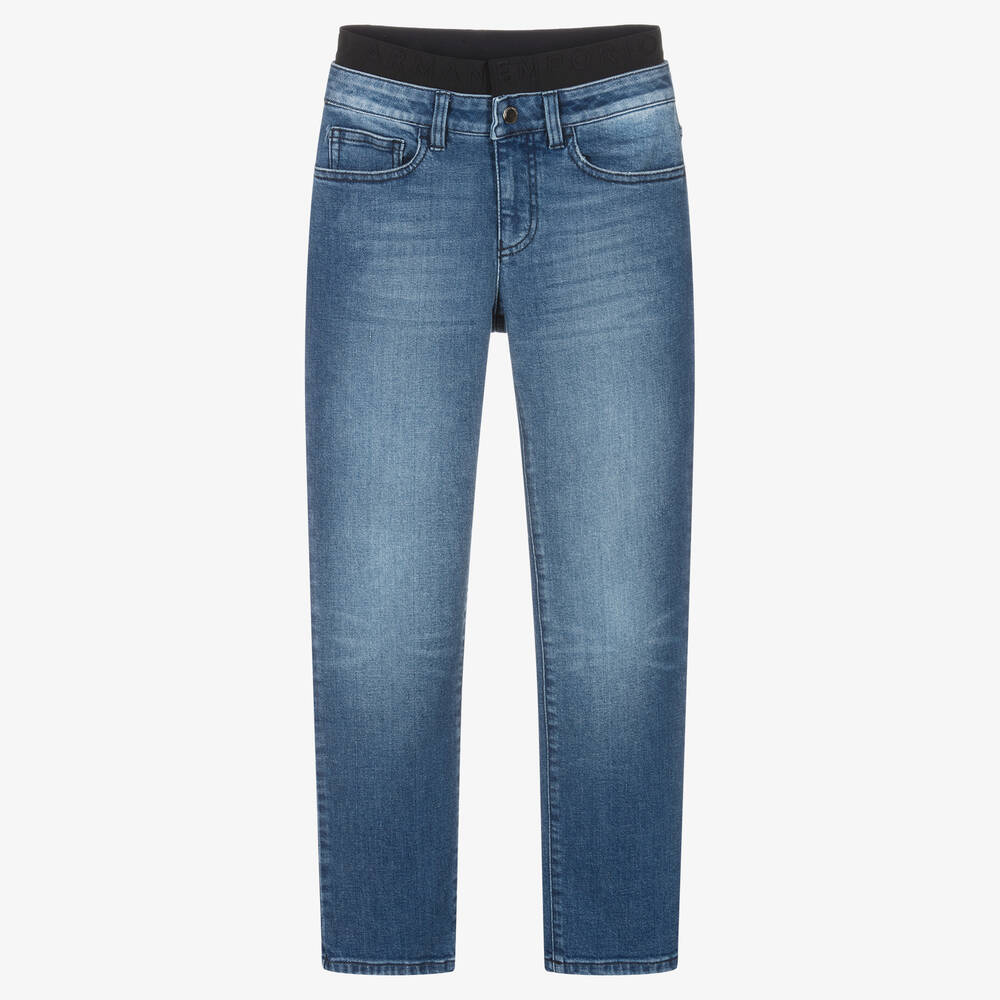 Emporio Armani - Jean bleu en denim Ado garçon | Childrensalon