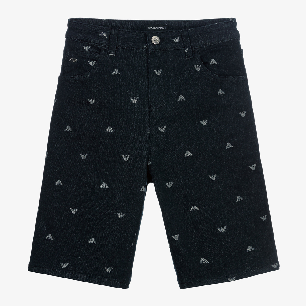 Emporio Armani-Синие джинсовые шорты для мальчиков-подростков | Childrensalon Outlet