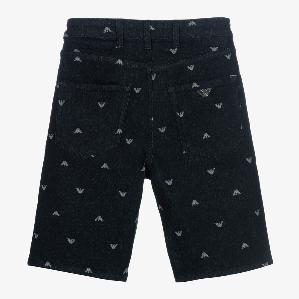 Mens armani denim shorts top