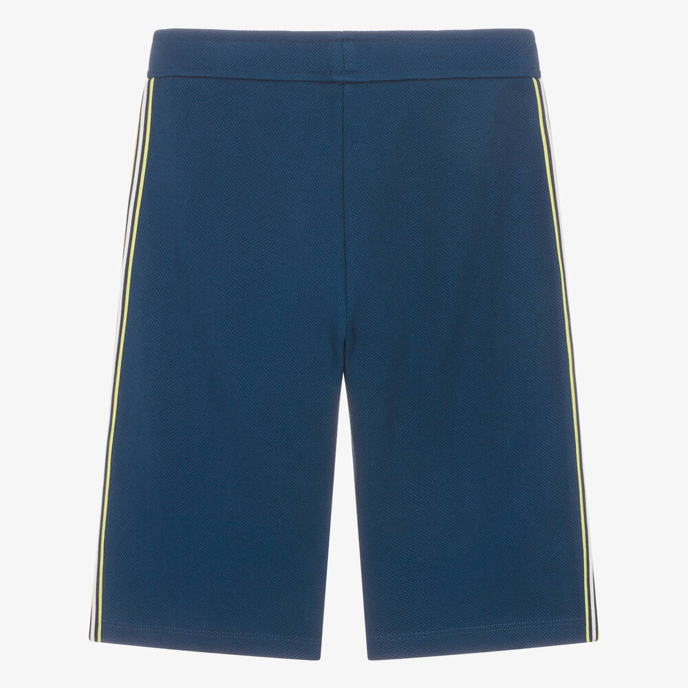 Emporio Armani-Teen Boys Blue EA Crew Cotton Shorts | Childrensalon Outlet