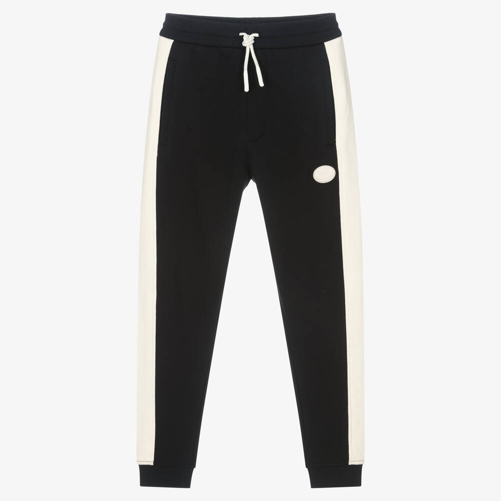 Emporio Armani - Pantalon de jogging bleu et ivoire Ado garçon | Childrensalon