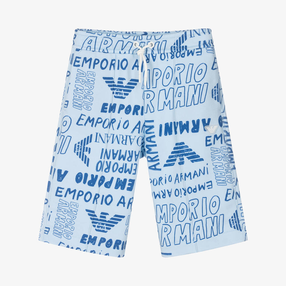 Emporio Armani - Short bleu ado garçon | Childrensalon