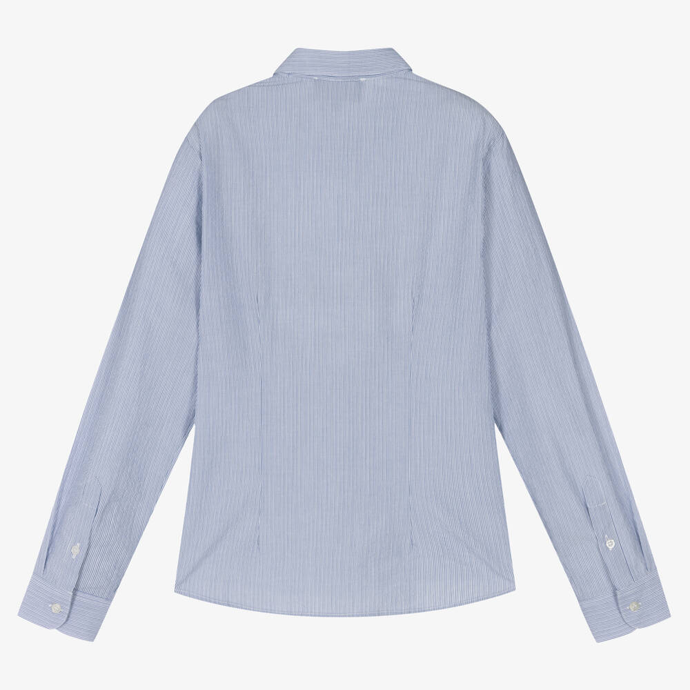 Emporio Armani-Голубая рубашка в полоску | Childrensalon Outlet