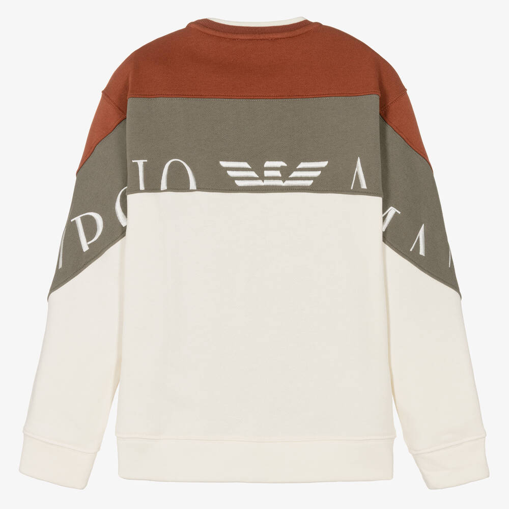 Emporio armani embroidered sweatshirt outlet