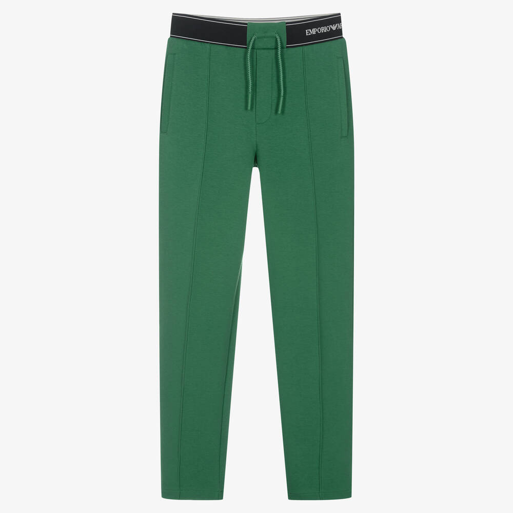 Emporio Armani - Grüne Teen Baumwollhose für Jungen | Childrensalon