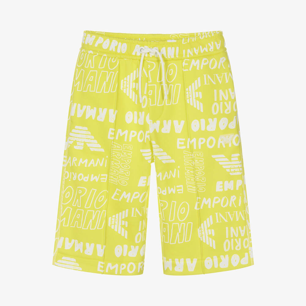 Emporio Armani-Зеленые шорты из джерси | Childrensalon Outlet