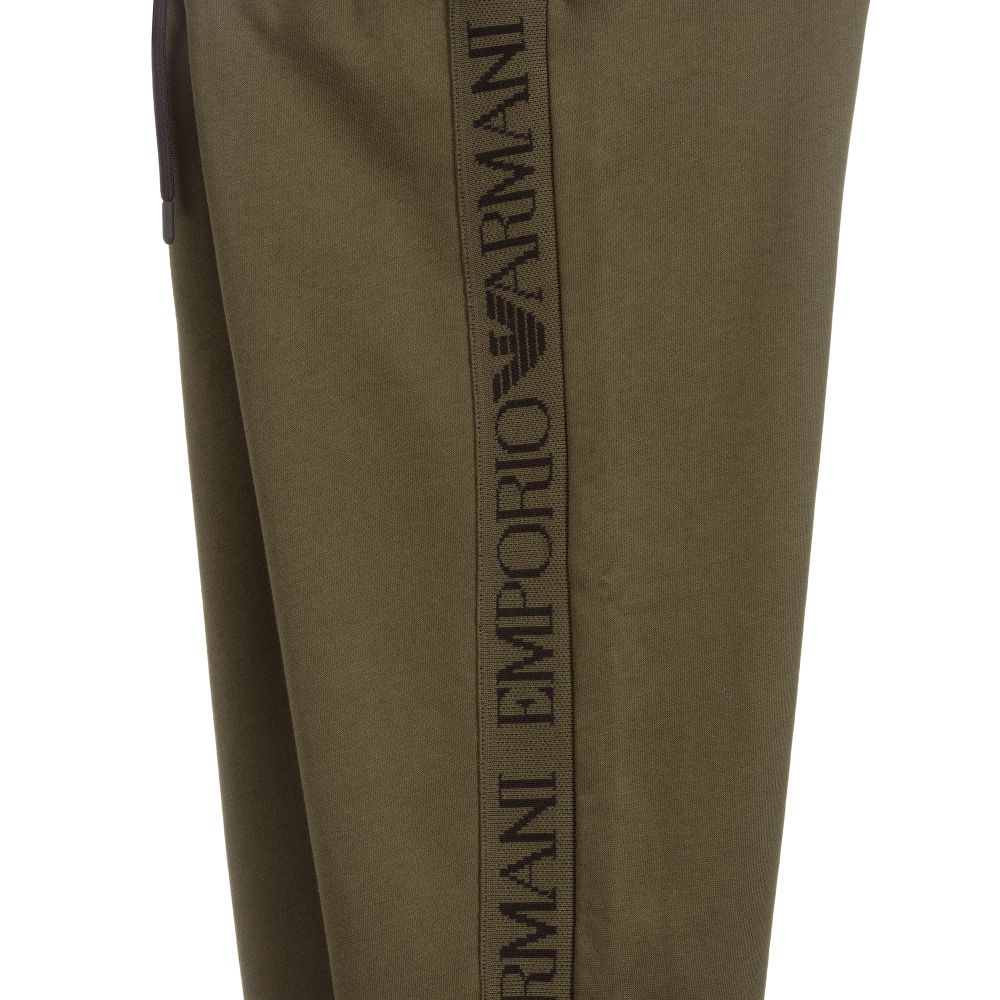 Emporio Armani Teen Boys Green Logo Joggers Childrensalon Outlet