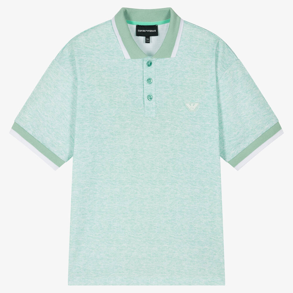 Emporio Armani - Grünes Teen Poloshirt für Jungen | Childrensalon