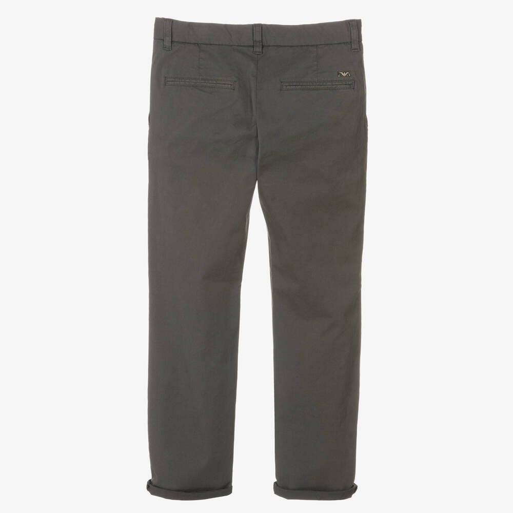 Emporio Armani Pantalon chino gris Ado gar on