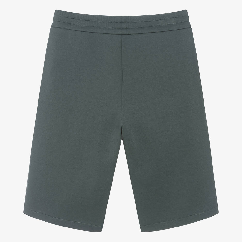 Emporio Armani-Teen Boys Grey Cotton Jersey Shorts | Childrensalon Outlet
