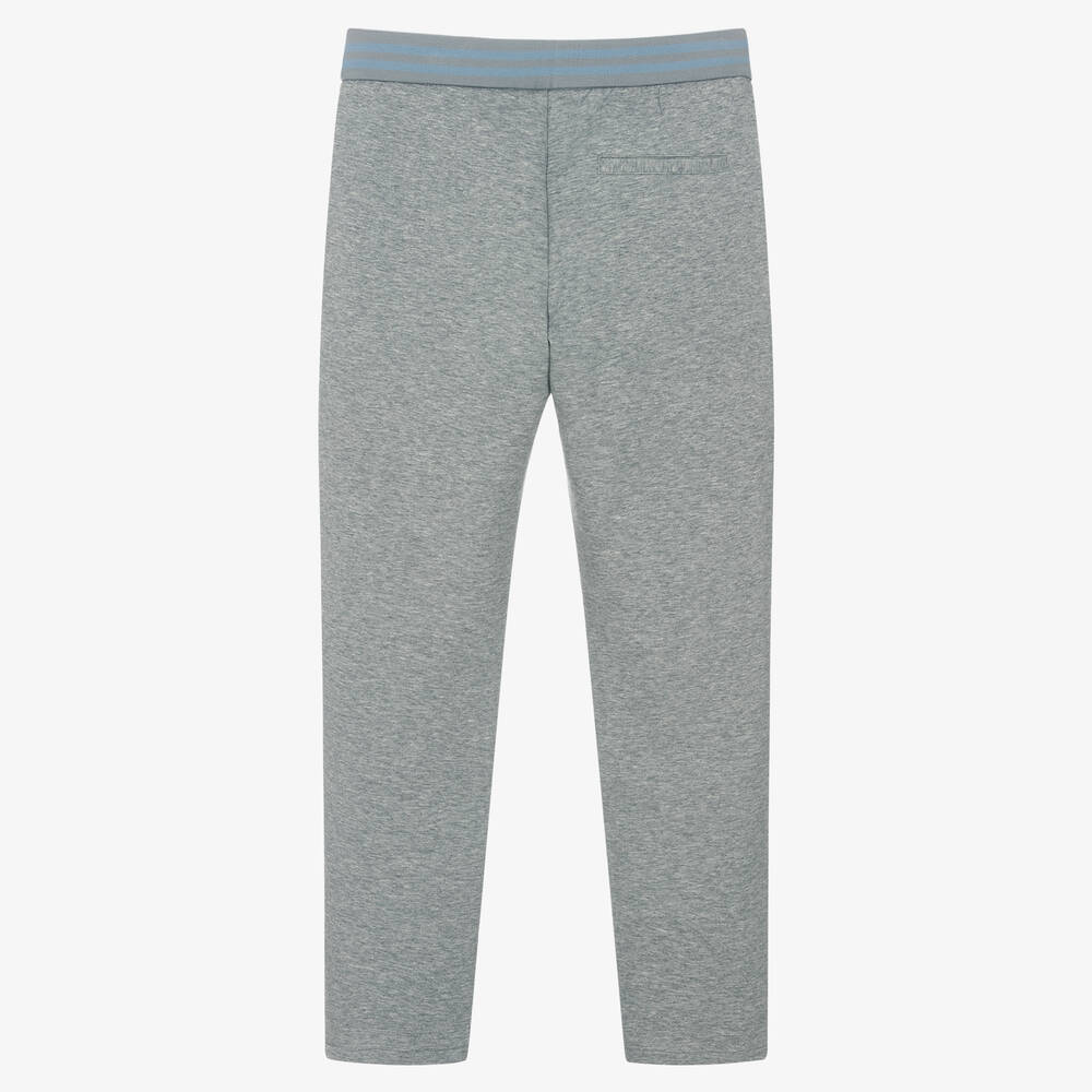 Emporio Armani-Teen Boys Grey Logo Joggers | Childrensalon Outlet