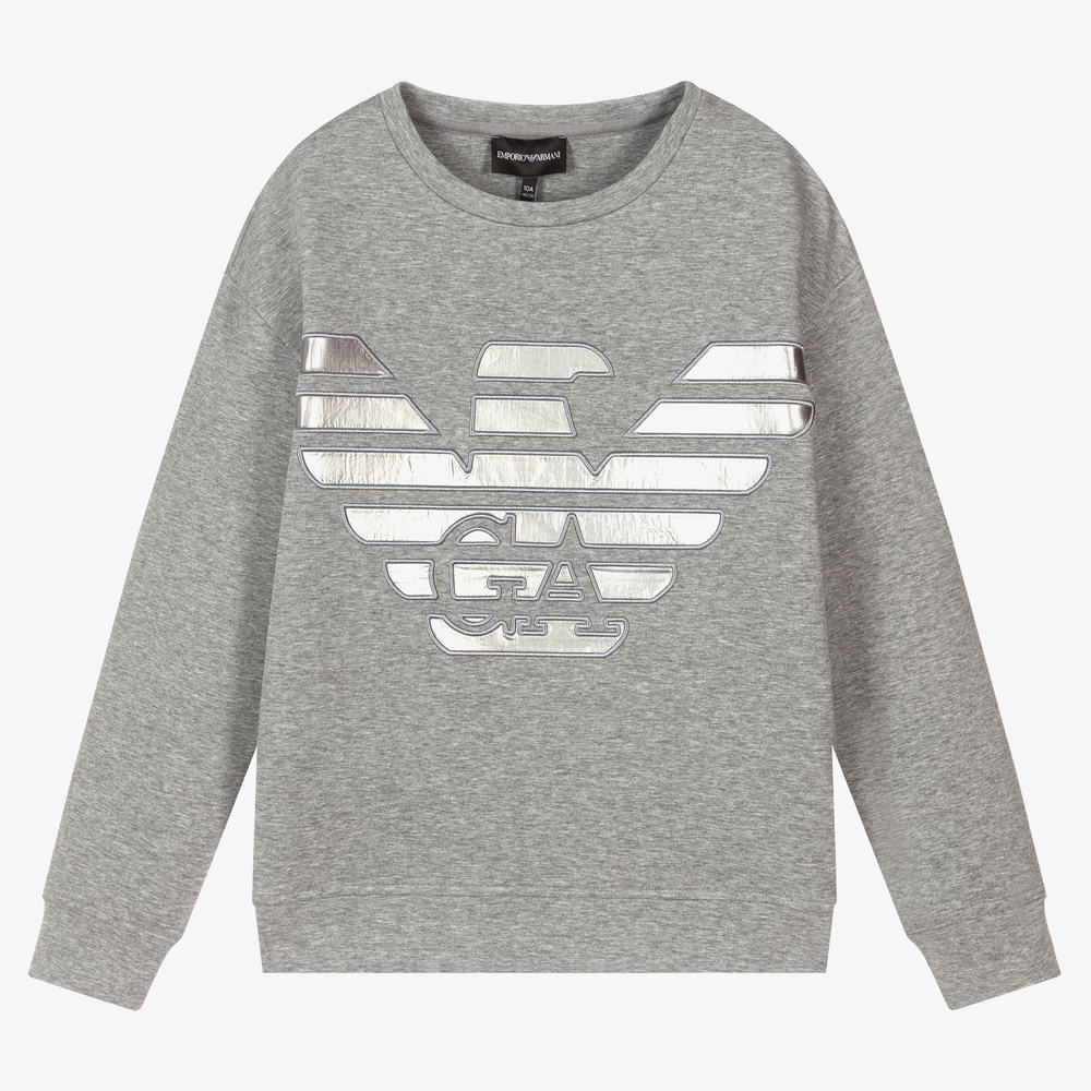Emporio armani grey sweatshirt top