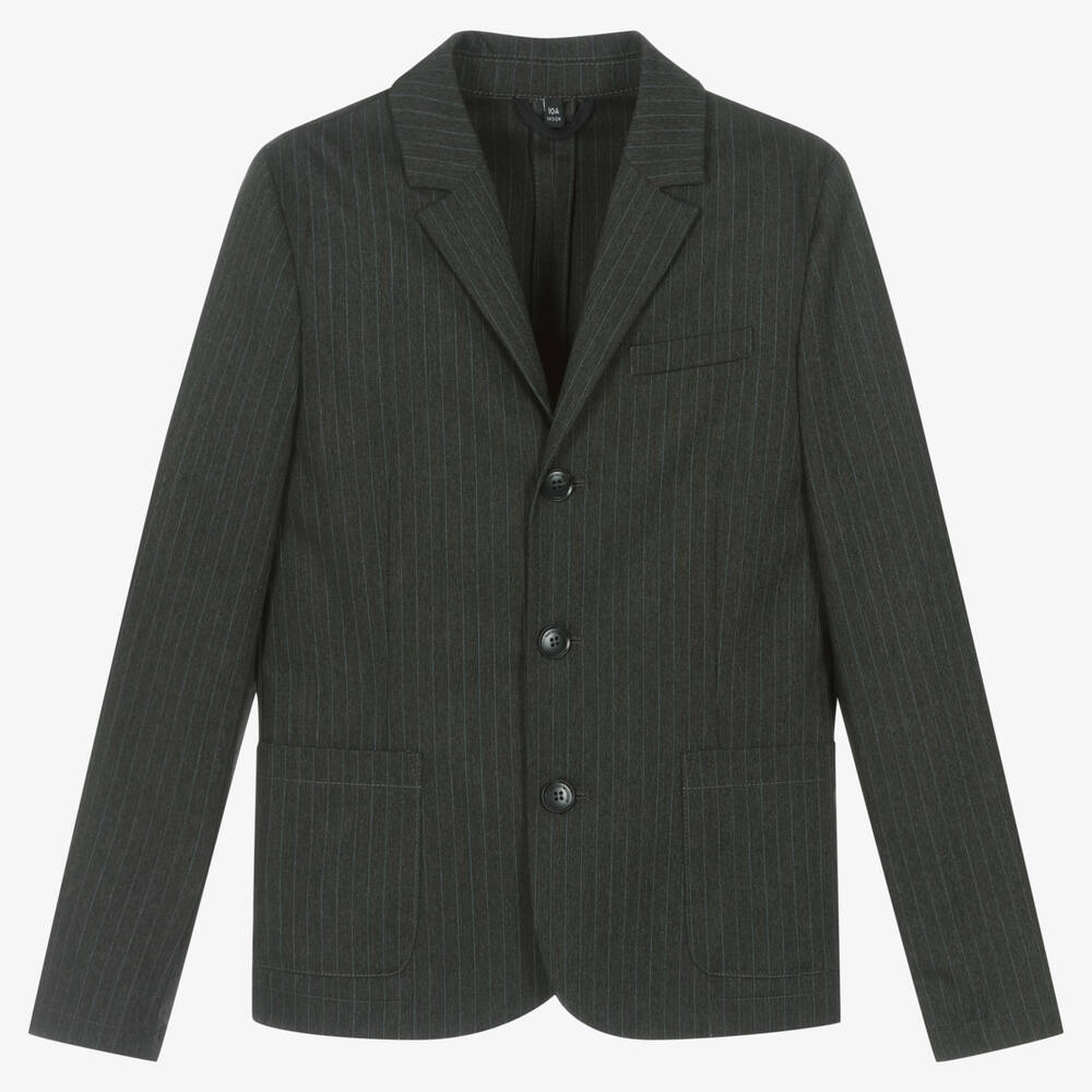 Emporio Armani - Veste à fines rayures grise Ado | Childrensalon