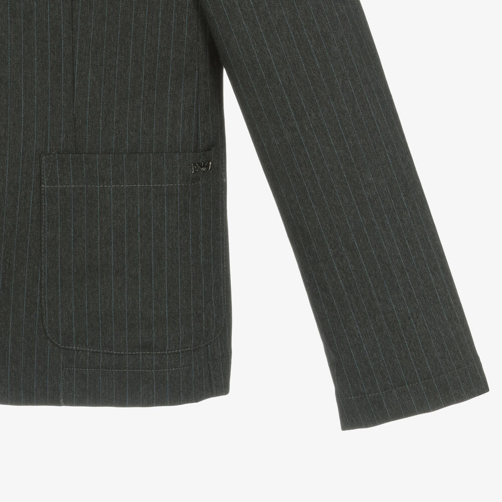 Emporio Armani-Серый пиджак в тонкую полоску | Childrensalon Outlet