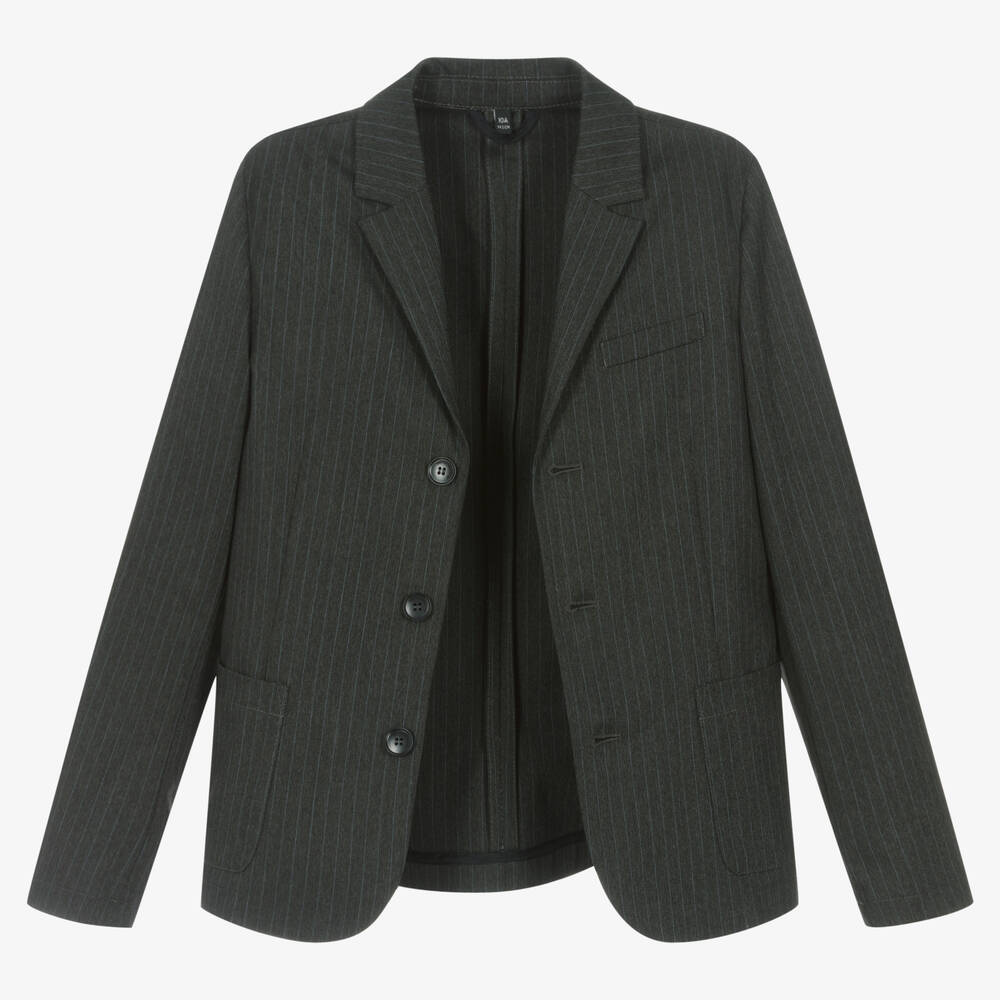 Emporio Armani-Серый пиджак в тонкую полоску | Childrensalon Outlet