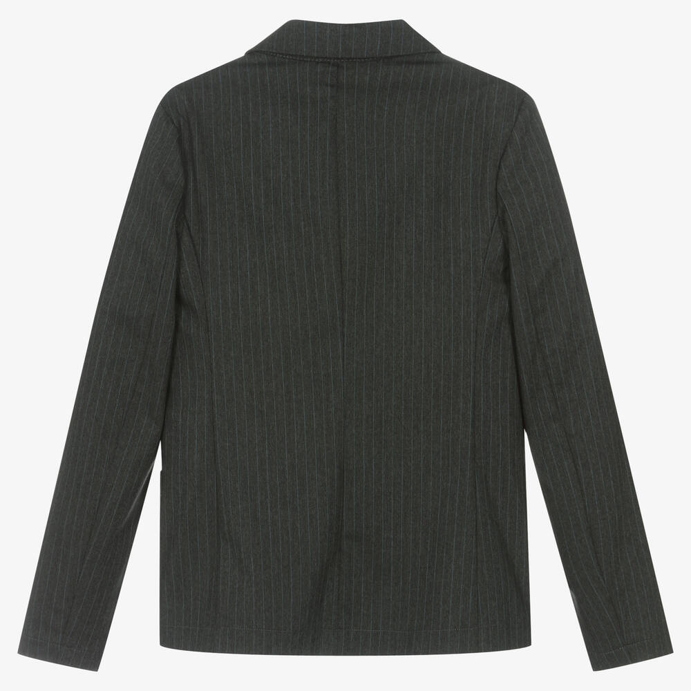 Emporio Armani-Серый пиджак в тонкую полоску | Childrensalon Outlet