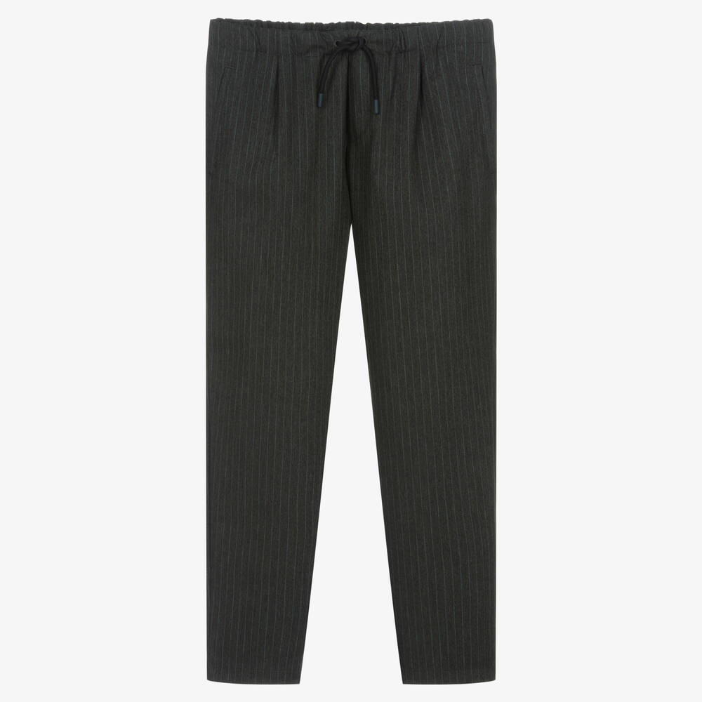 Emporio Armani - Pantalon gris à fines rayures | Childrensalon