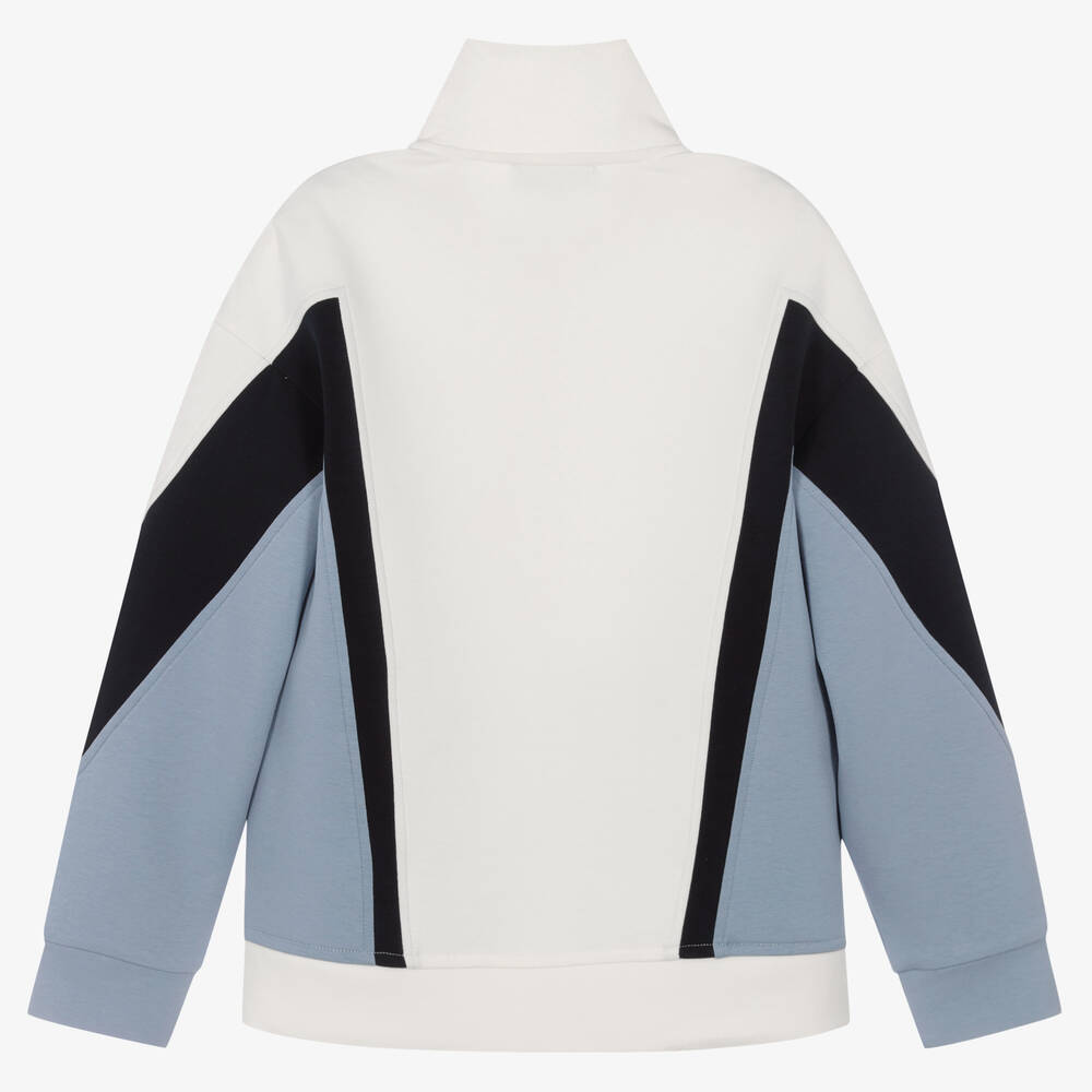 Emporio Armani-Кремово-синий топ на молнии | Childrensalon Outlet