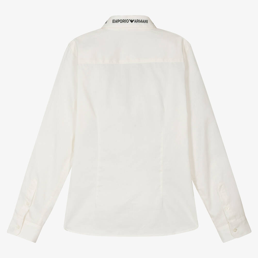 Emporio Armani-Кремовая хлопковая рубашка | Childrensalon Outlet