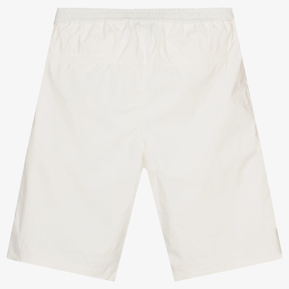 Emporio Armani-Teen Boys Ivory Logo Shorts | Childrensalon Outlet